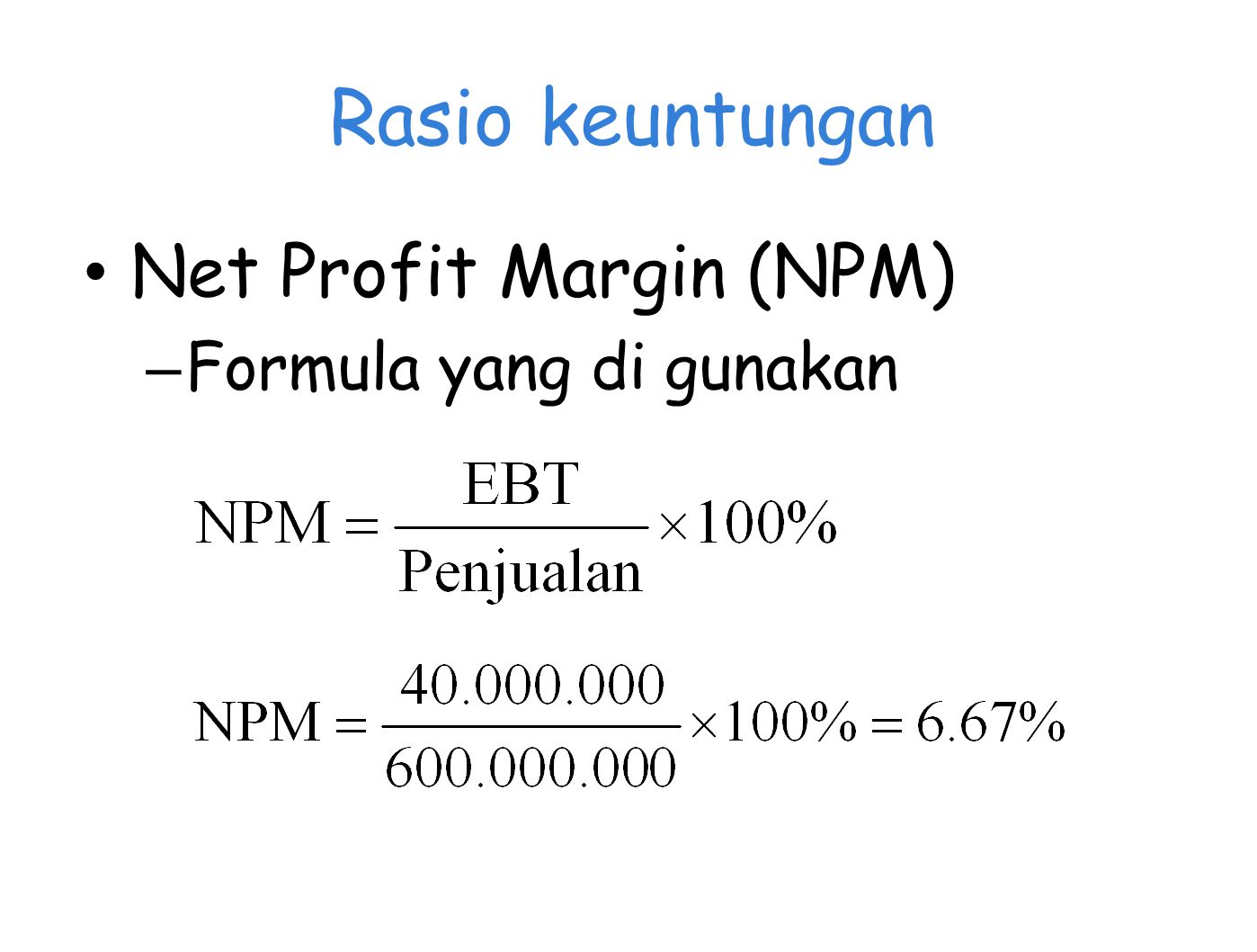 Costes marginales formula